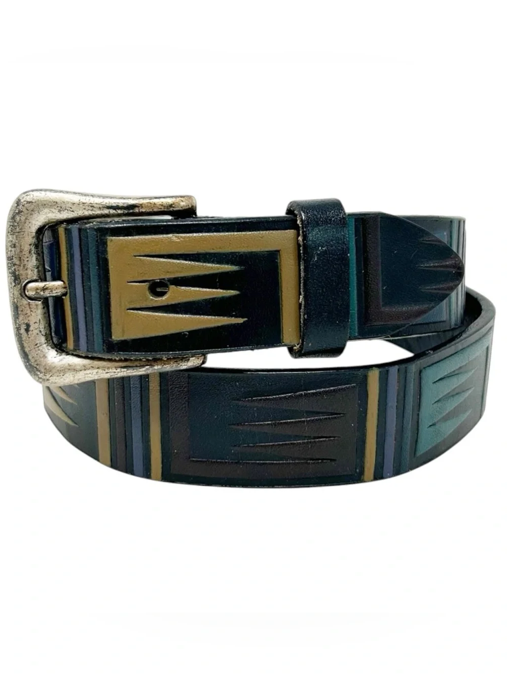 California Hand Painted Leather Belt